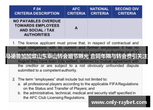 马德鲁加加盟山东泰山转会细节曝光 合同年限与转会费引关注